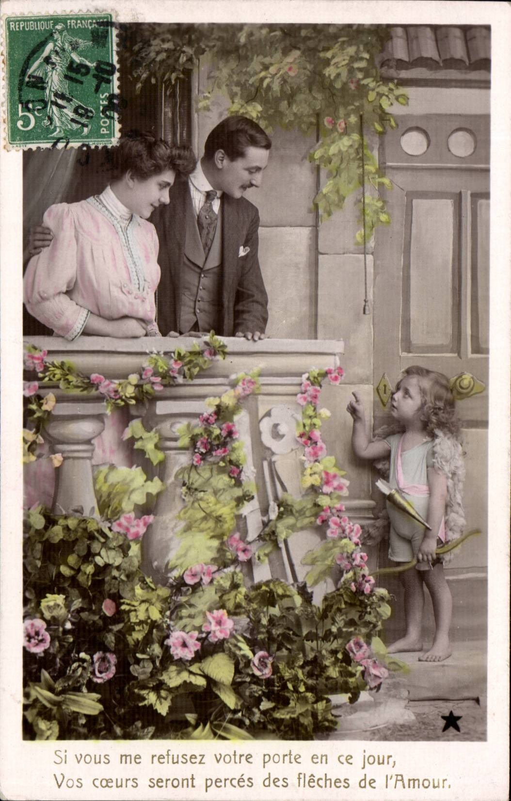 CPA Fantasy Couples and child If you refuse me your door in this day