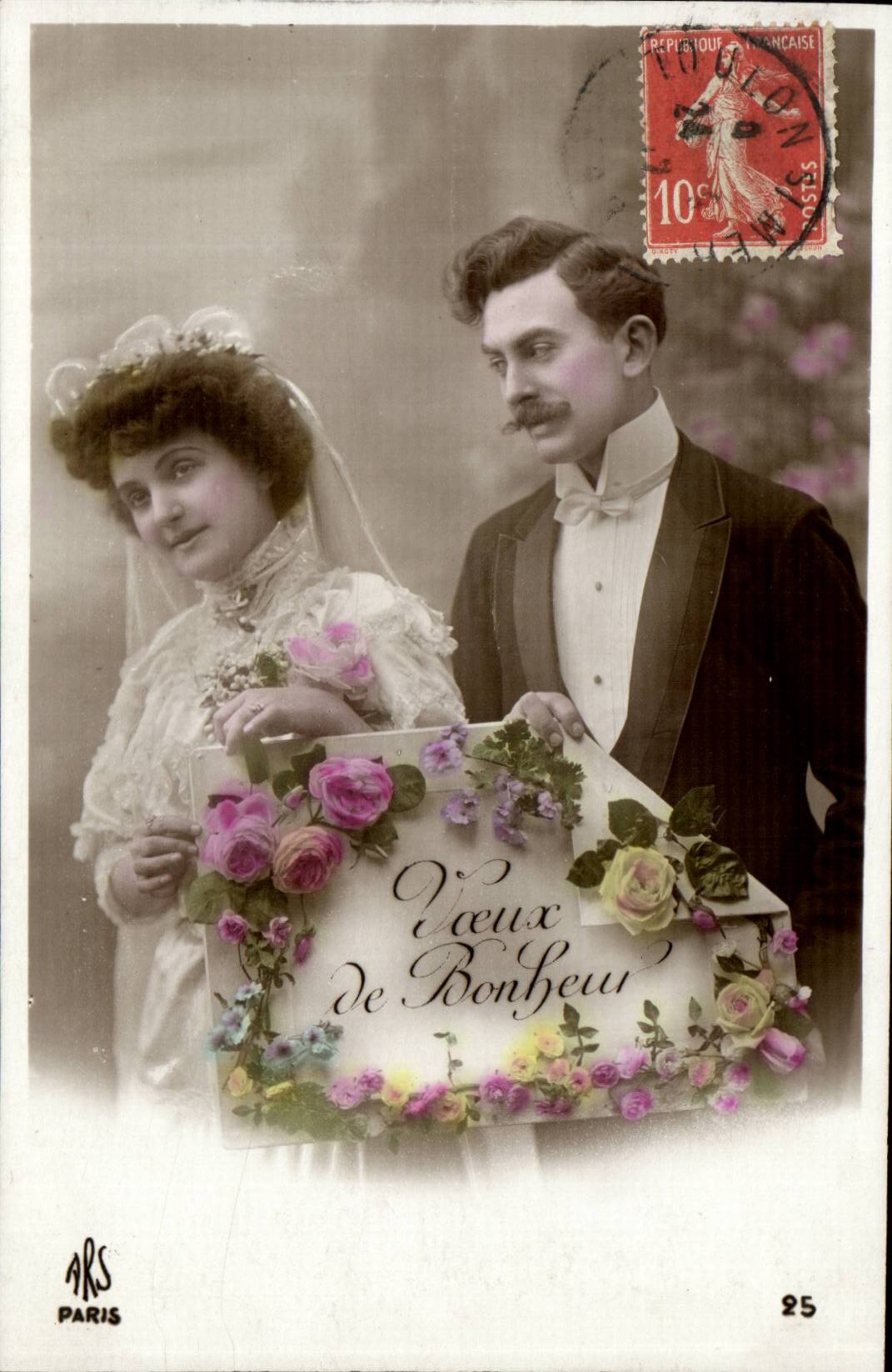CPA FAntaisie Couple Voeux de bonheur