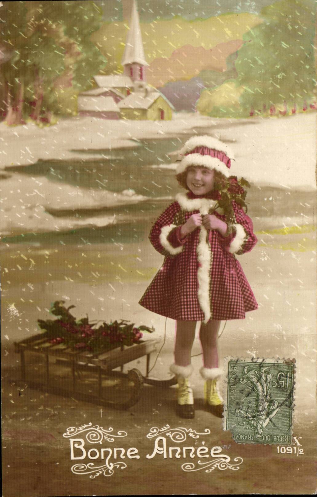 CPA Fantasy Child Happy New Year (snow)