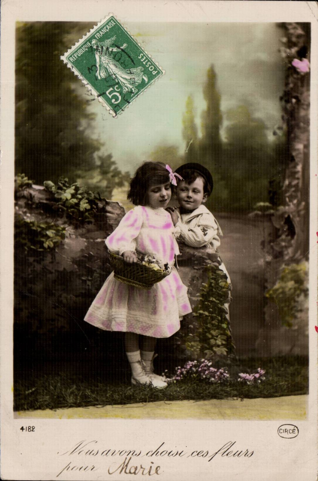 CPA Fantasy Children We chose these flowers for Marie