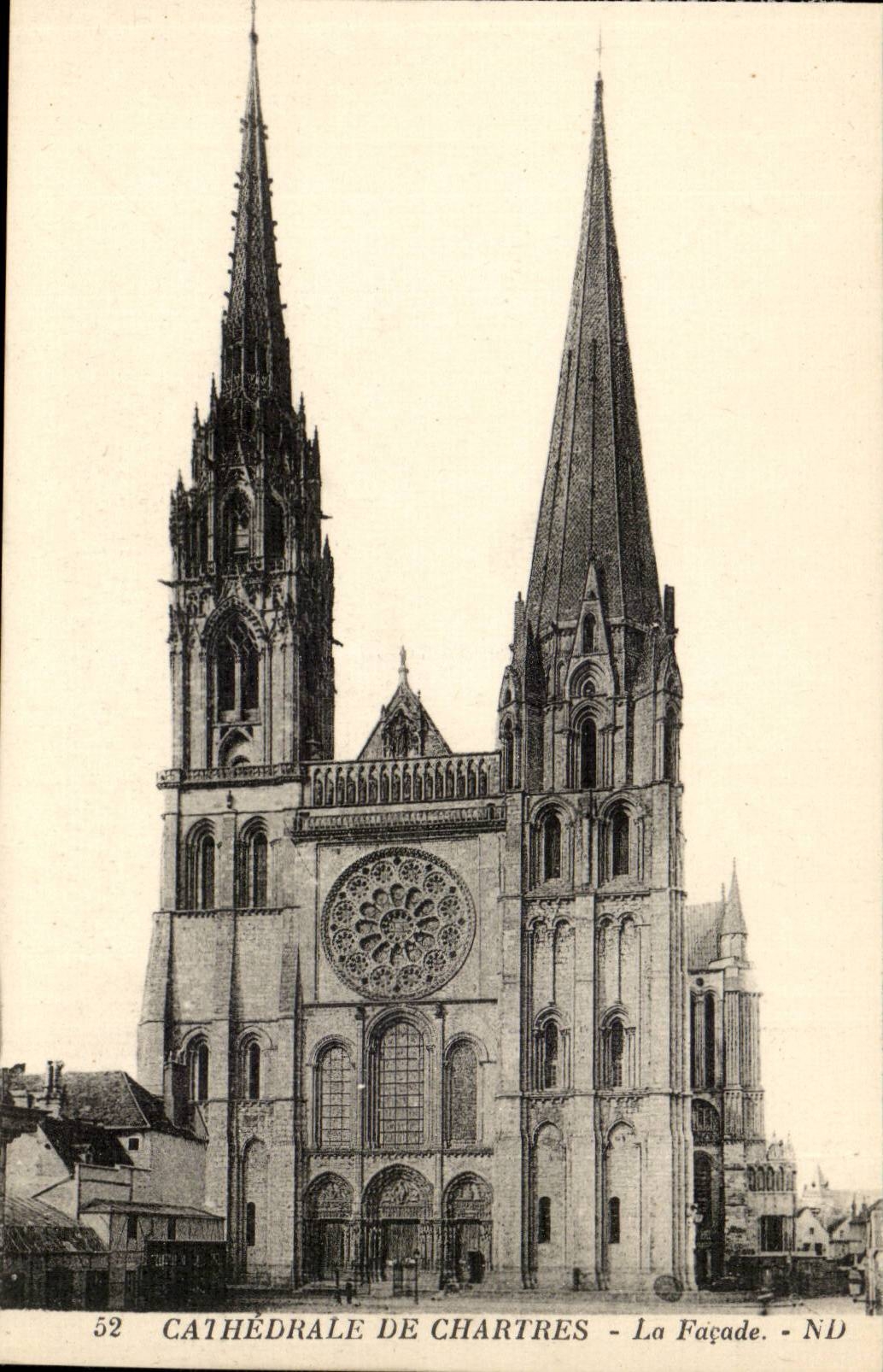 Chartres CPA Cathedral the frontage