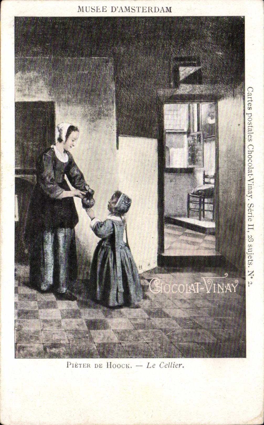 Musee d'Amsterdam CPA Pieter de Hoock Le cellier