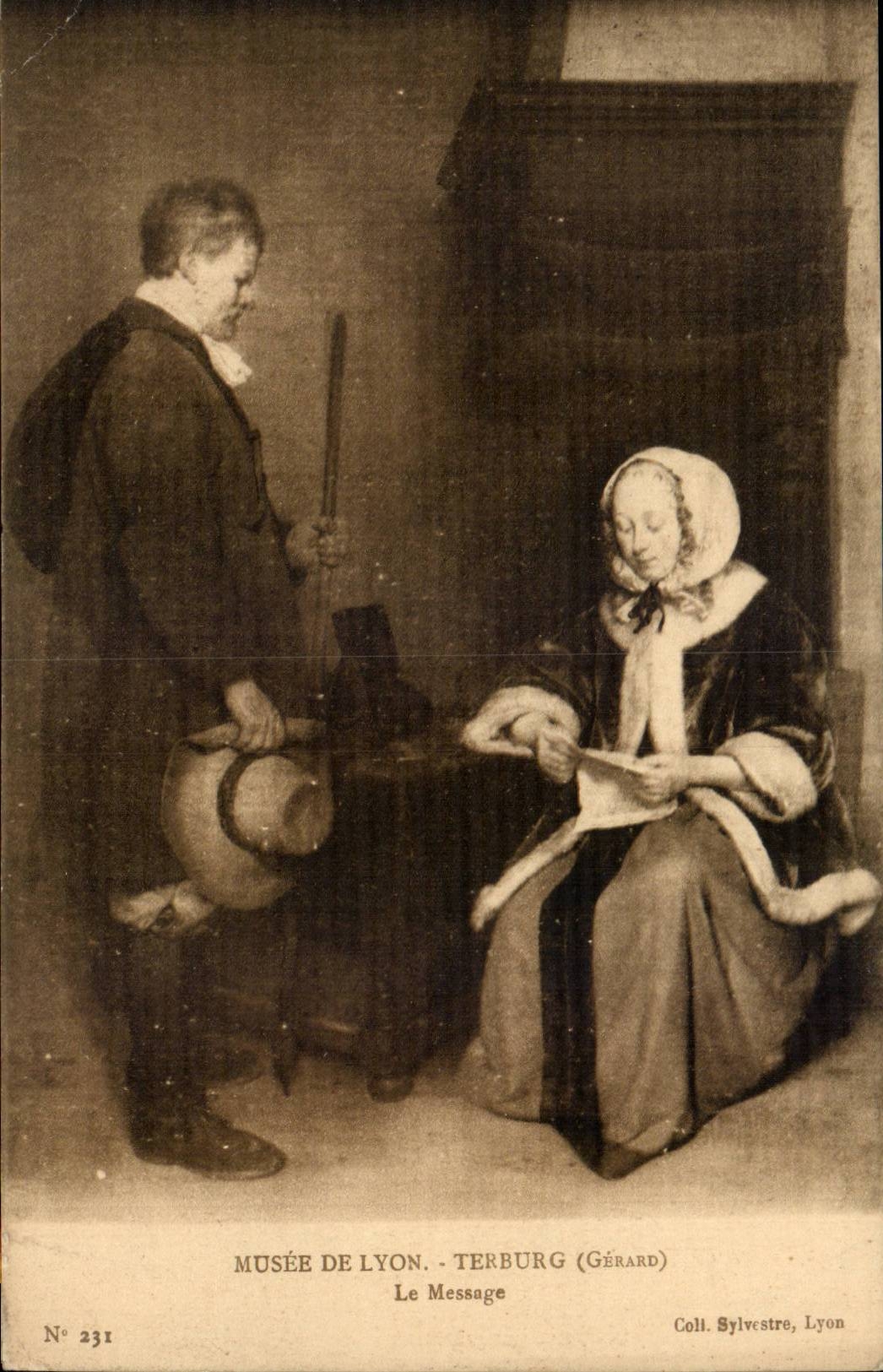 CPA Musee de Lyon Terburg Le message