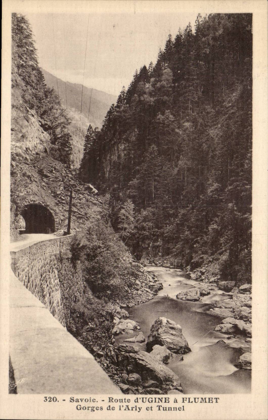 Savoy CPA Route of Ugine has Flumet Gorges of Arly and tunnel