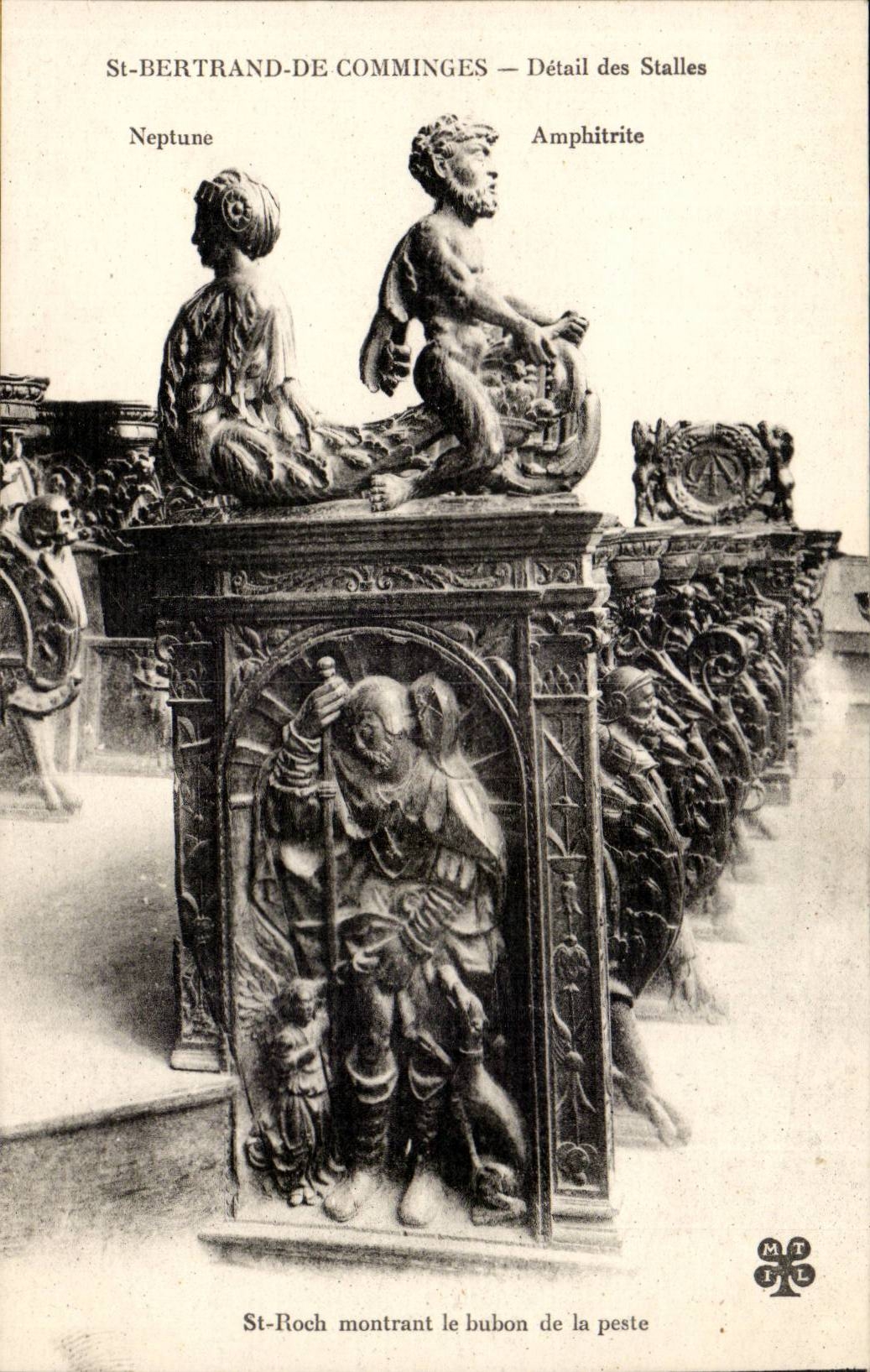 Saint Bertrand de Comminges CPA Detail of the stalls