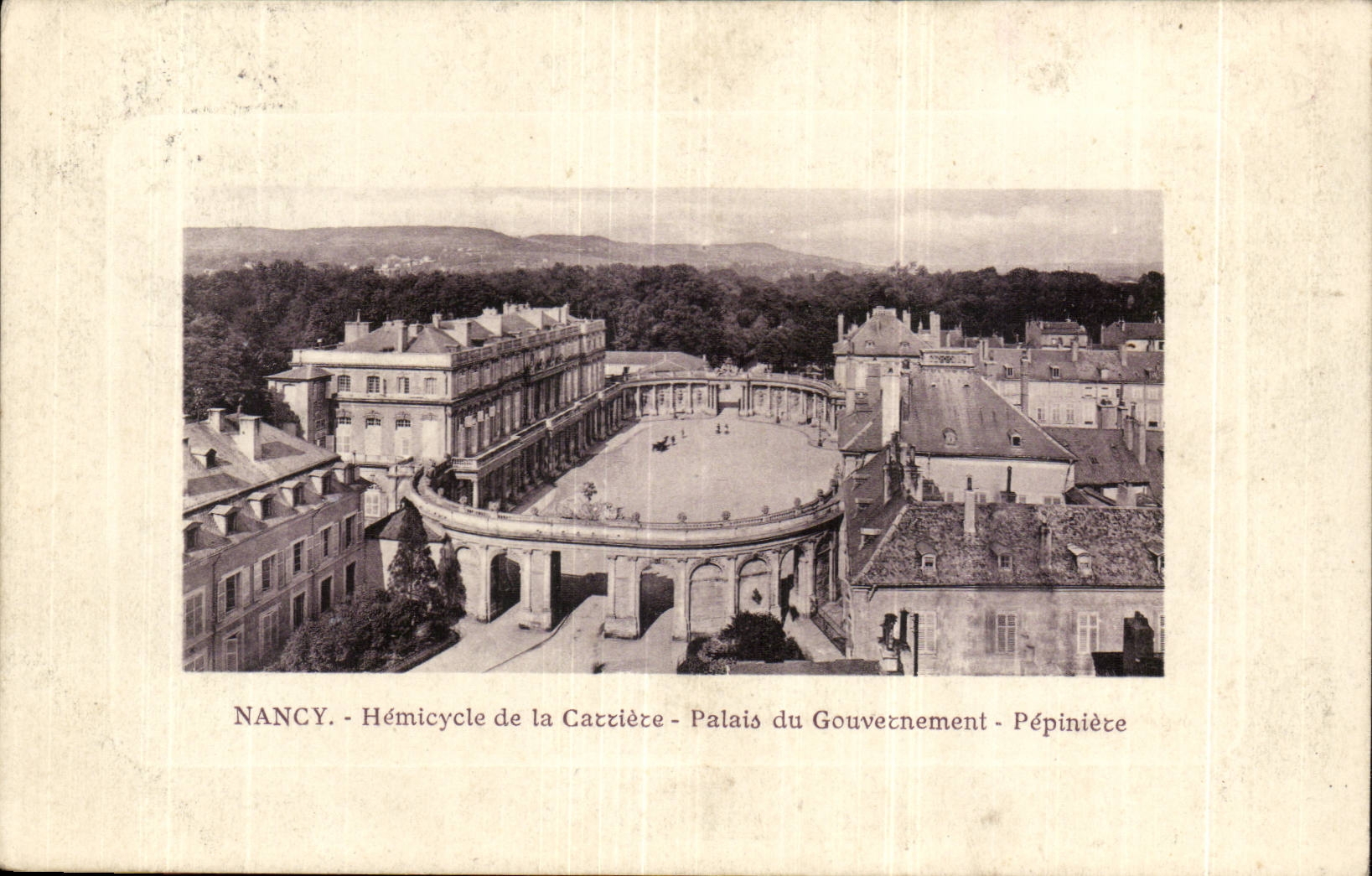 Nancy - the Hemicycle of the Career and the Palate of the Government - CPA