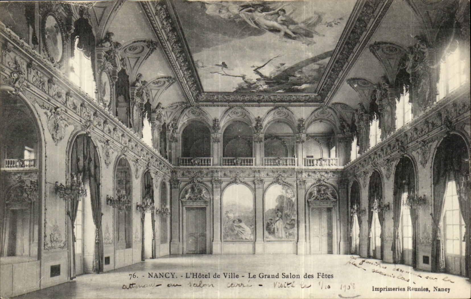 Nancy - Hotel de Vile Le Grand Salon - CPA 