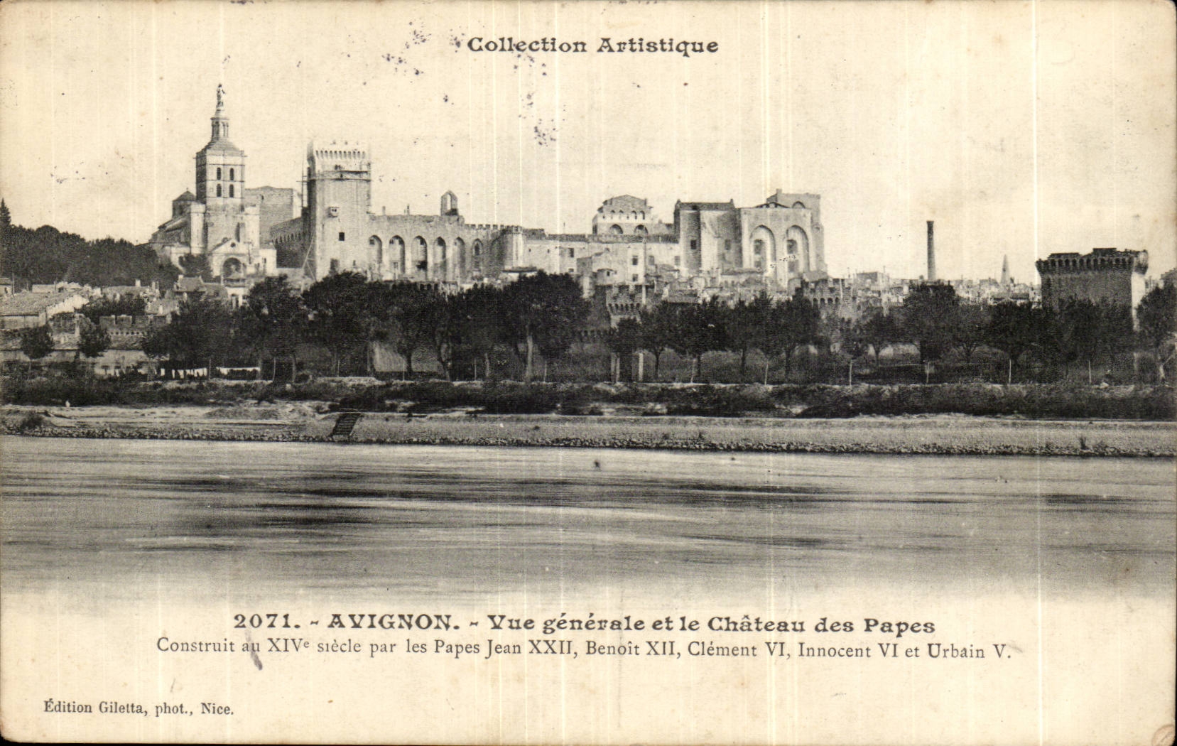 Avignon-Ansicht und das Schloss der Papste - CPA