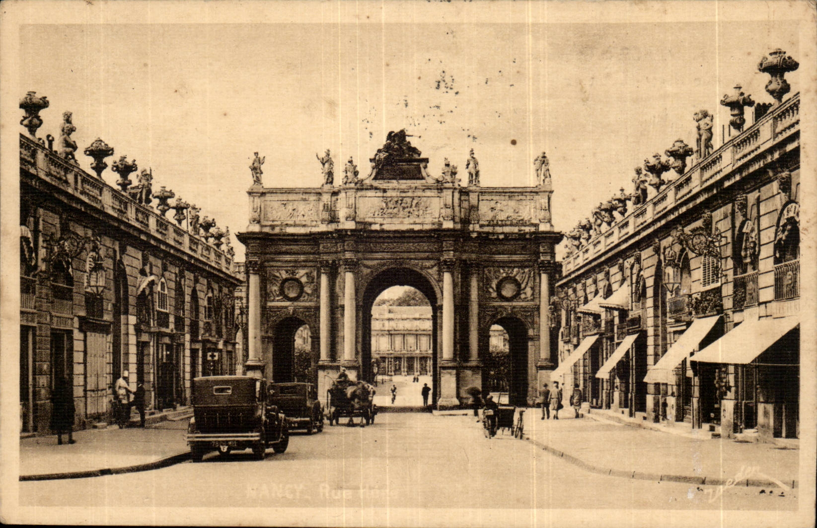 Nancy - Rue here - L'Arc de Triomphe - CPA