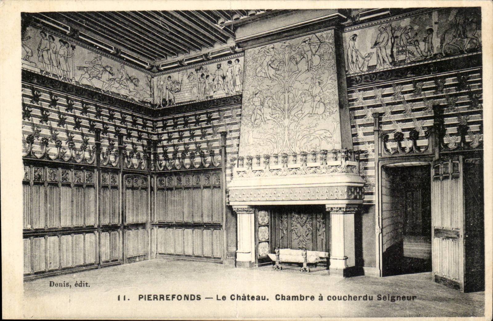 Pierrefonds CPA das Chambre Schloss muss vom Lord schlafen