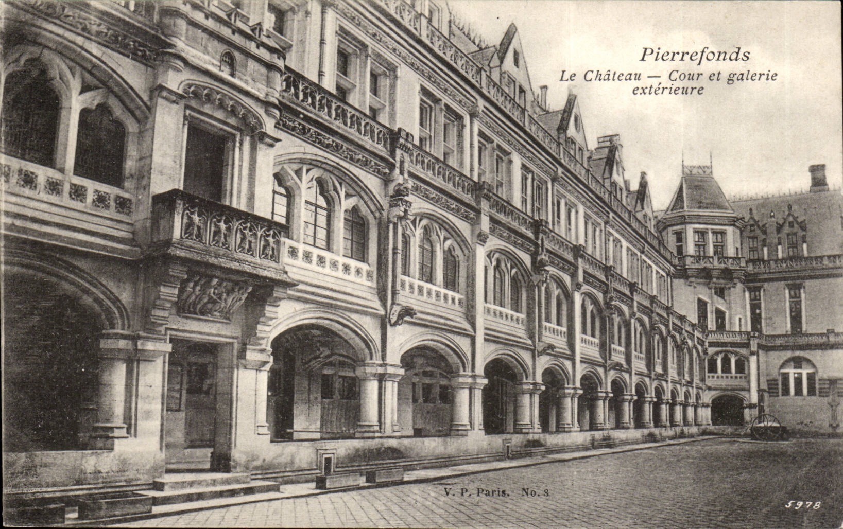 Pierrefonds CPA die Schloss Gerichts- und Externalgalerie