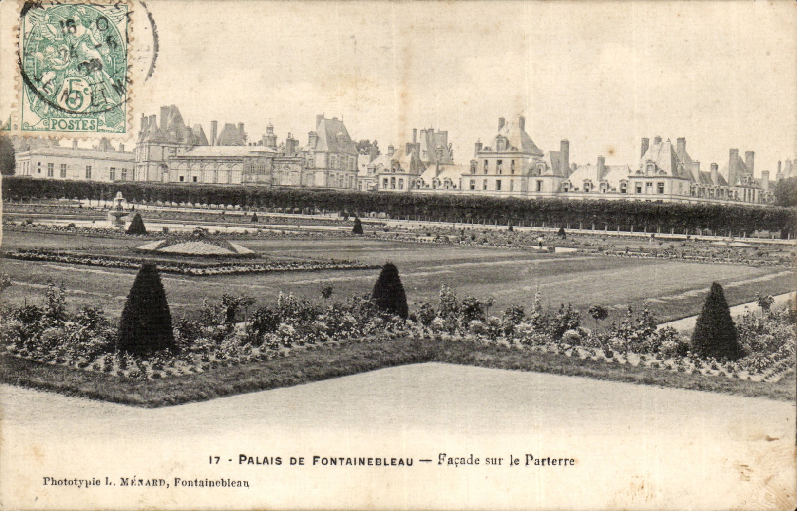 Fontainebleau CPA palate the castle Frontage on the floor