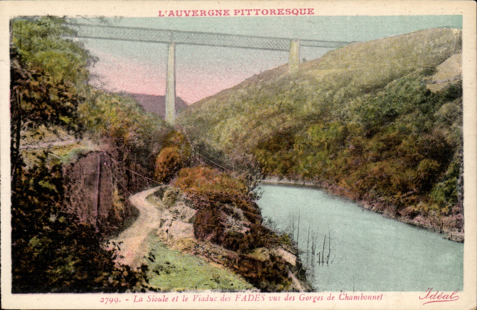 CPA Auvergne Viaduct of Insipid (133m) Sioule seen of the throats of Chambonnet
