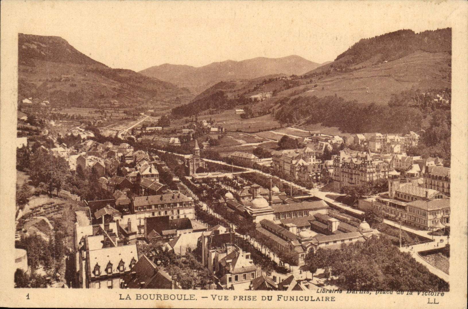 CPA Auvergne Bourboule gesehen vom funikularen