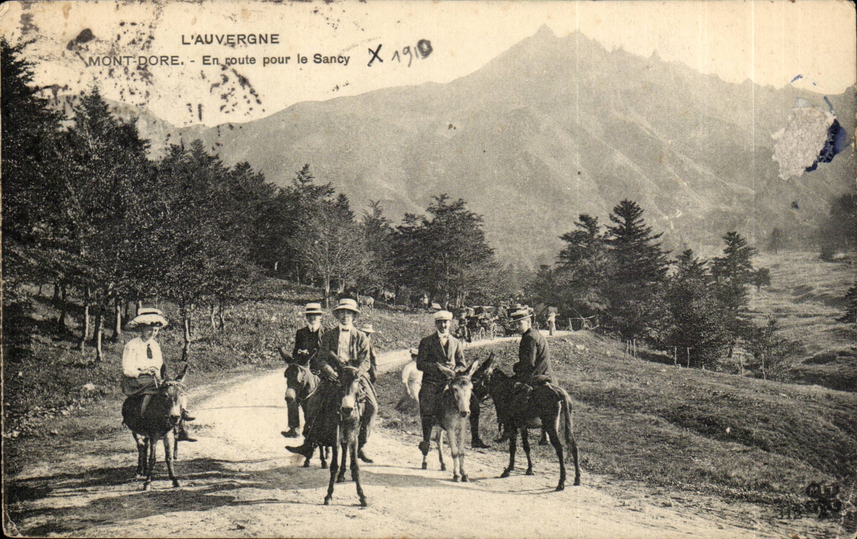 Mount Gilds On the way CPA for Sancy (ass donkey donkeys)