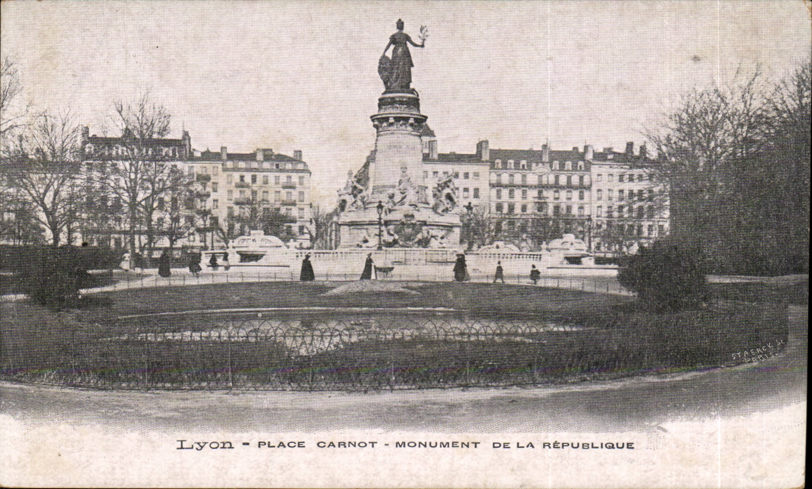 Lyon CPA places Carnot Monument of the Republic