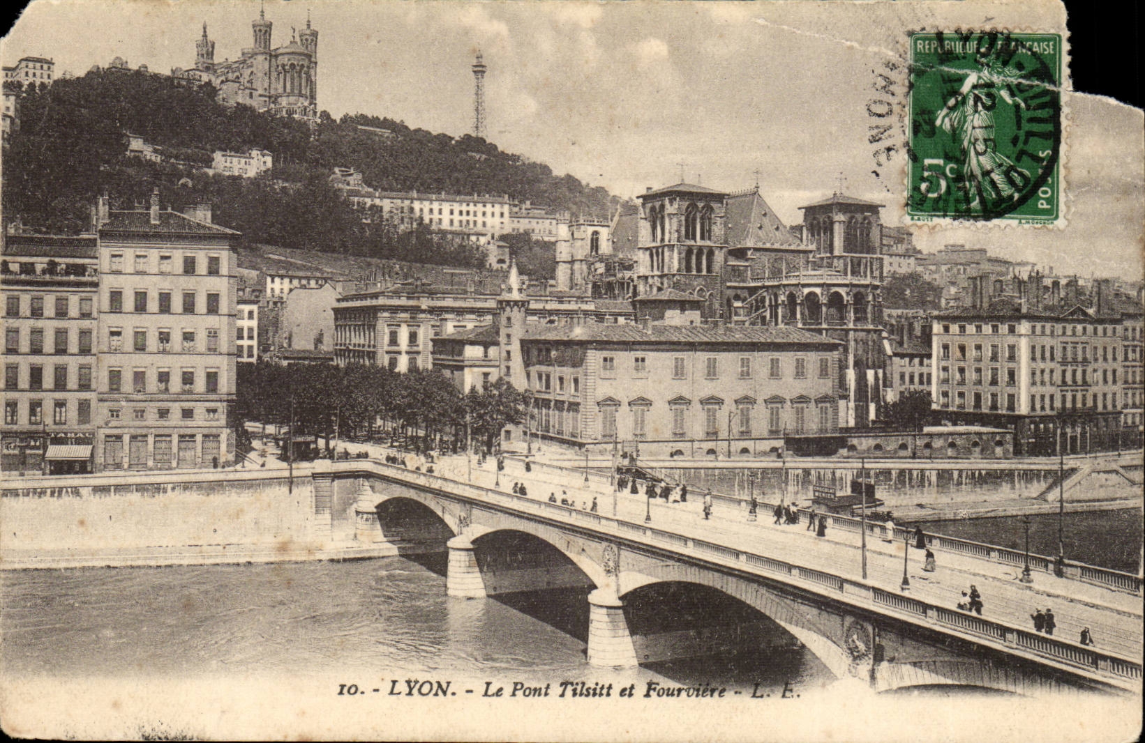 Lyon CPA the bridge Tilsitt and Fourviere