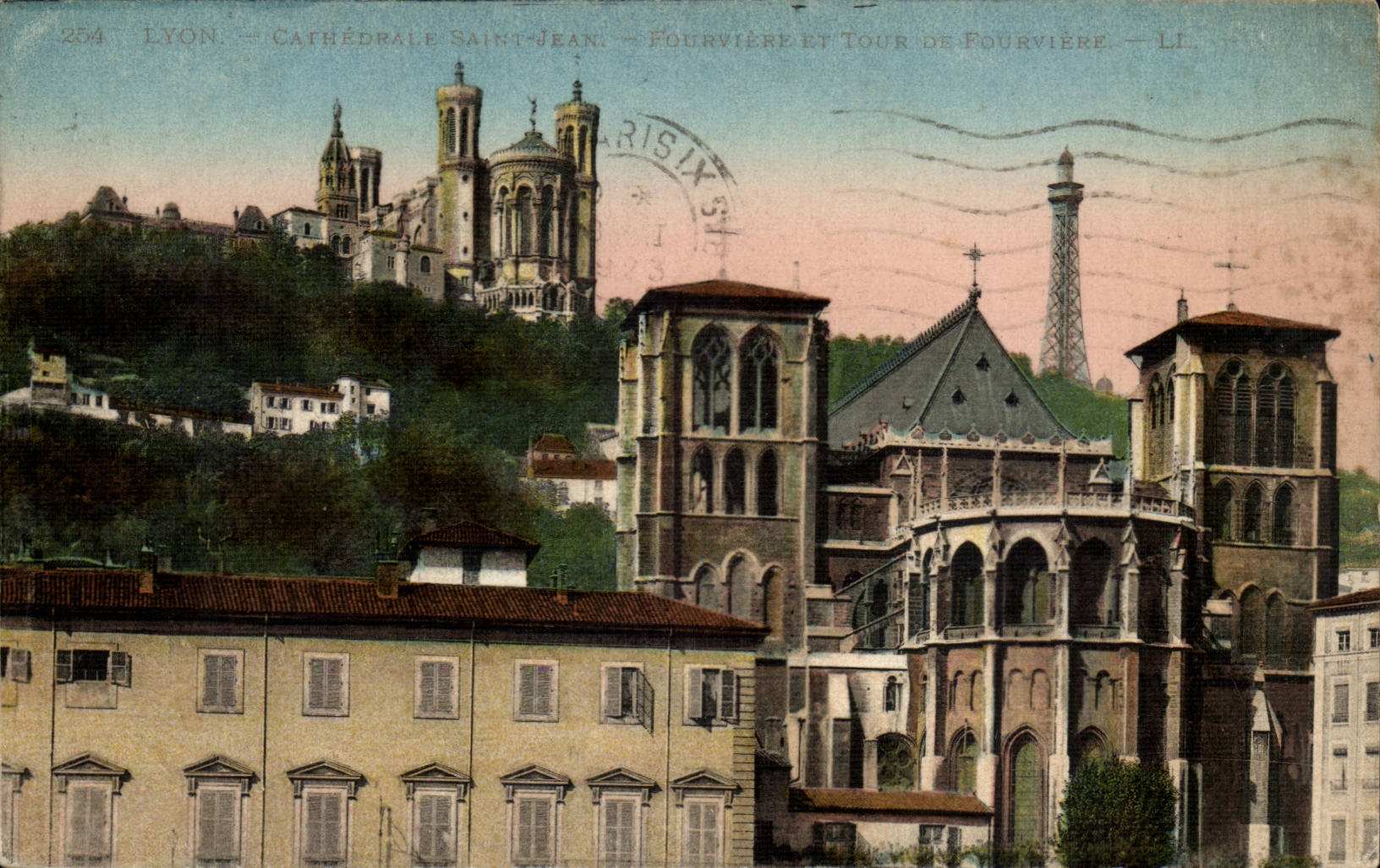 Lyon CPA Fourviere and the tower of Fourviere