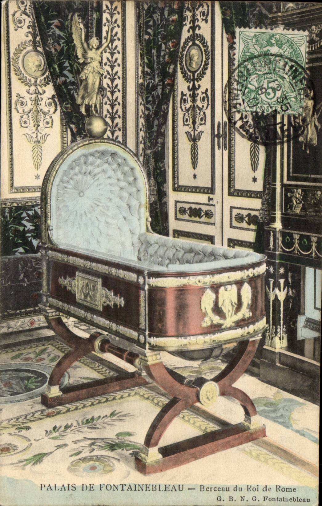 Palate of Fontainebleau CPA Berceua of king de Rome