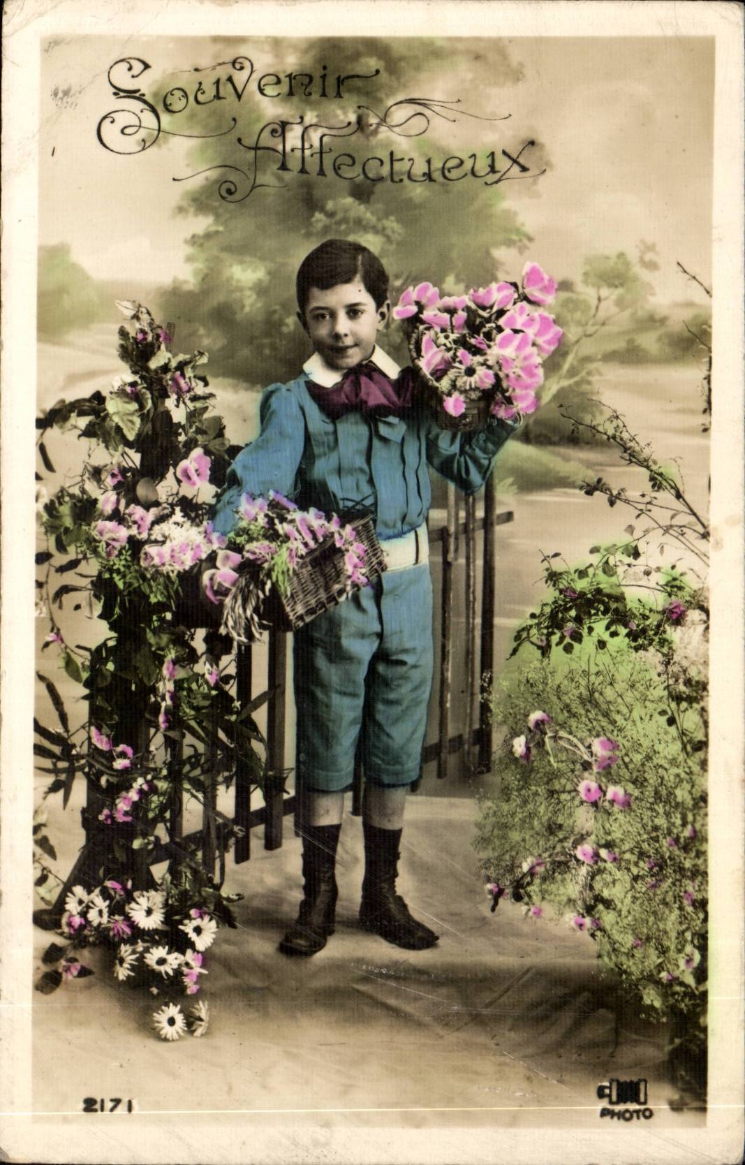 Fantasy - Children - boy - affecteux Souvenir - CPA