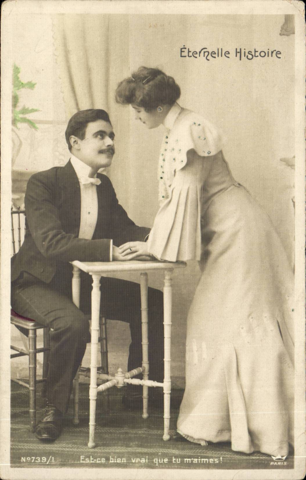Fantaisie - Couple - Eternele Histoire - Est -ce bien vrai que tu m'aimes ? - CPA 