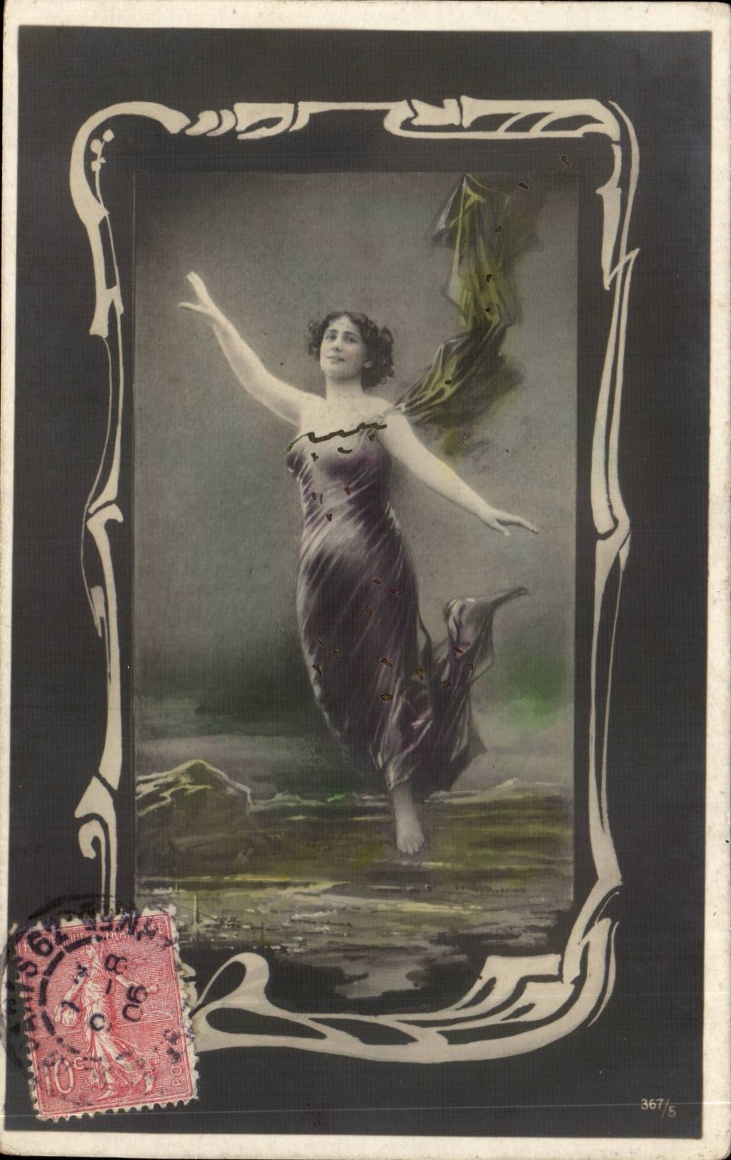 Fantasy - Woman - Flying dream woman - CPA