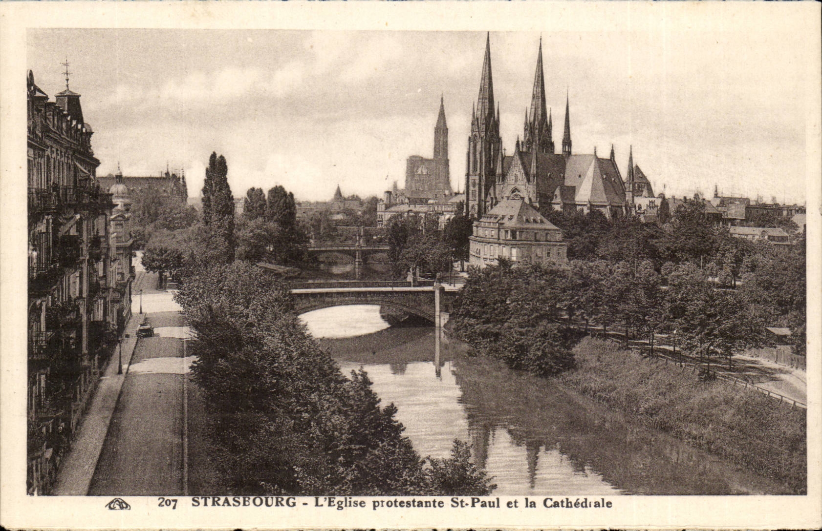 Strasbourg CPA the Protestant church St Paul and the cathedral