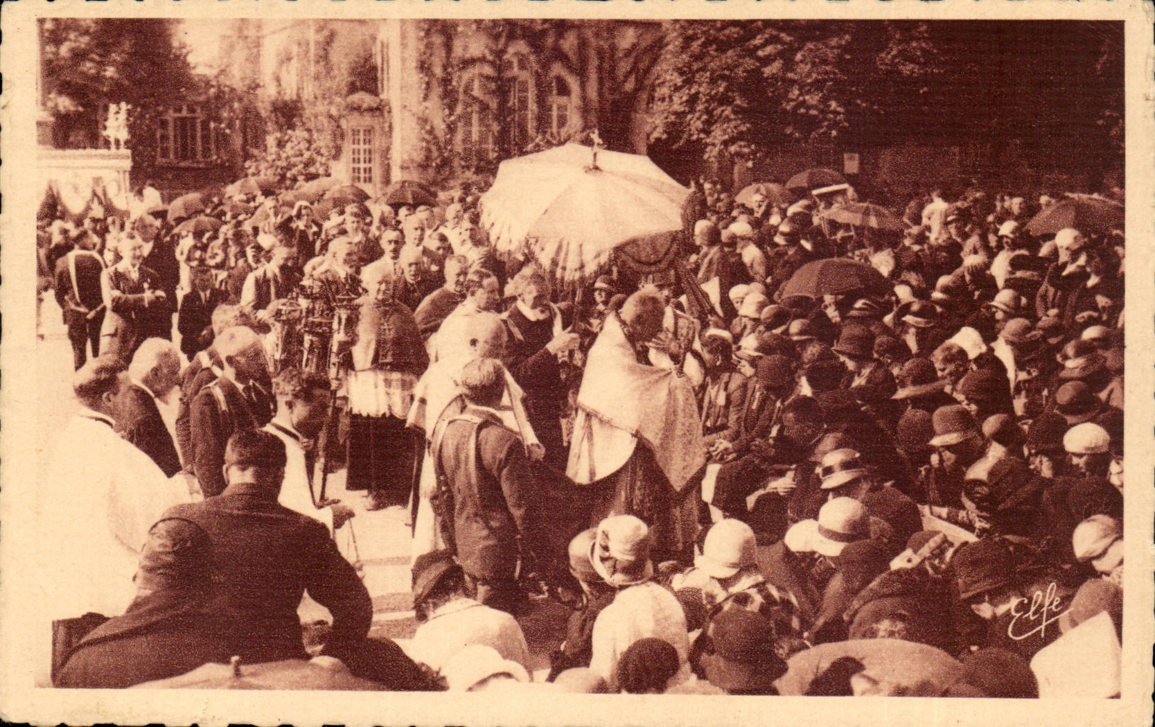 Lourdes CPA the blessing of the patients on the esplanade of the rosary