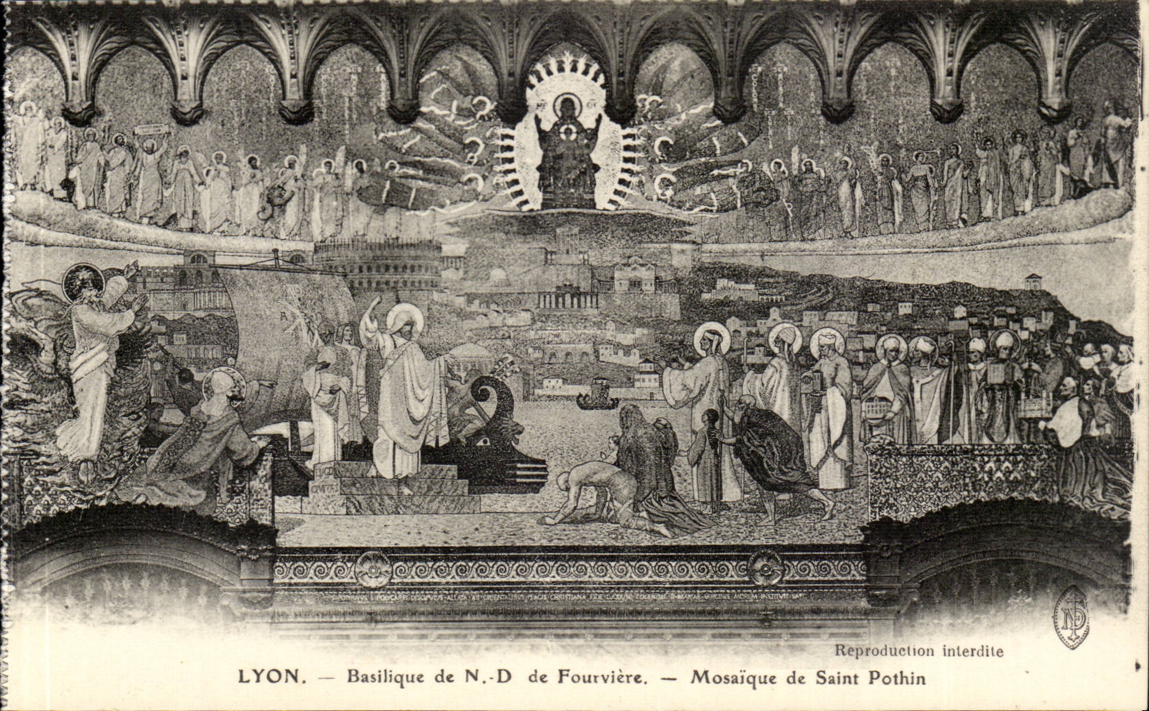 Lyon CPA Basilica of Our Lady of Mosaic Fourviere of Saint Pothin