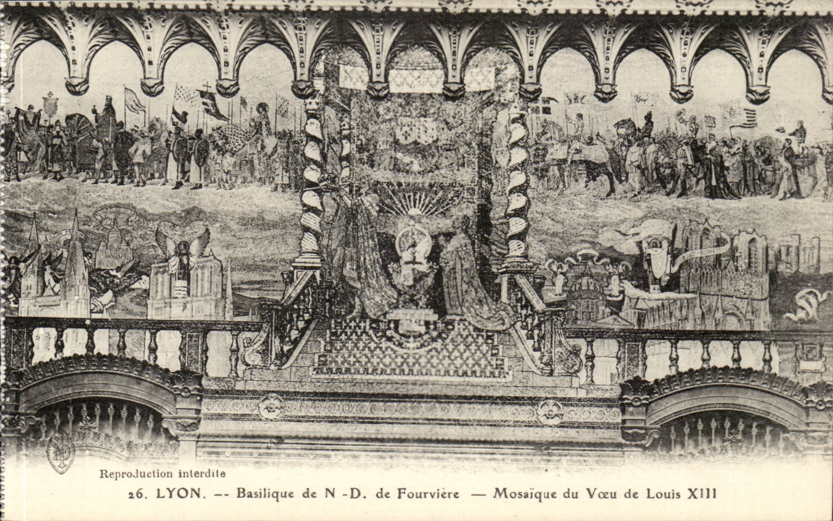 Lyon CPA Basilica of Mosaic ND of Fourviere of the Wish of Louis XII
