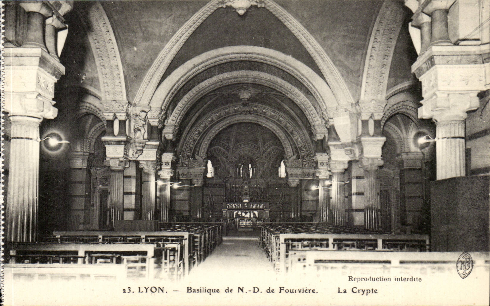 Lyon CPA Basilica ND of fourviere the crypt