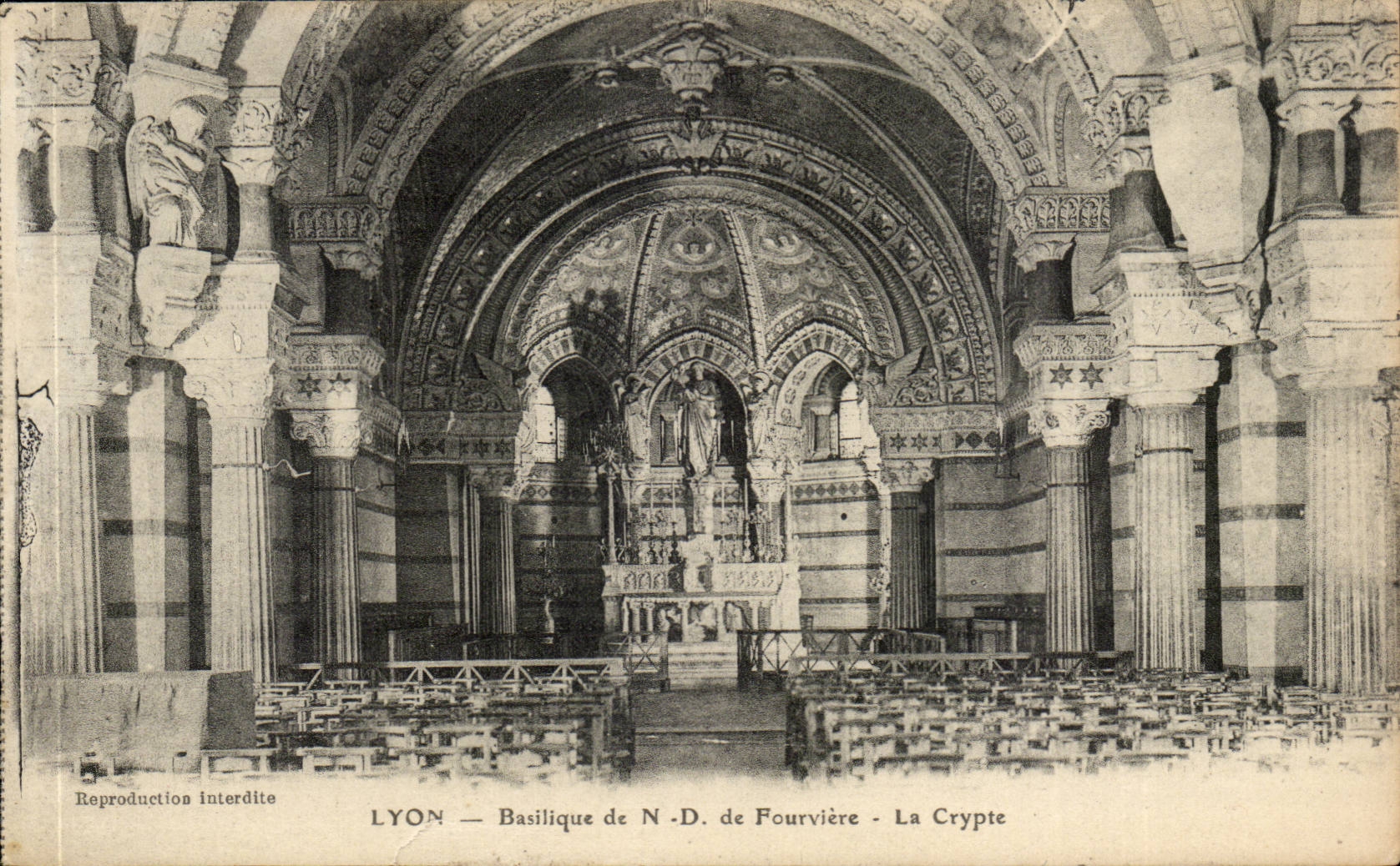 Lyon CPA Basilica ND of fourviere the crypt