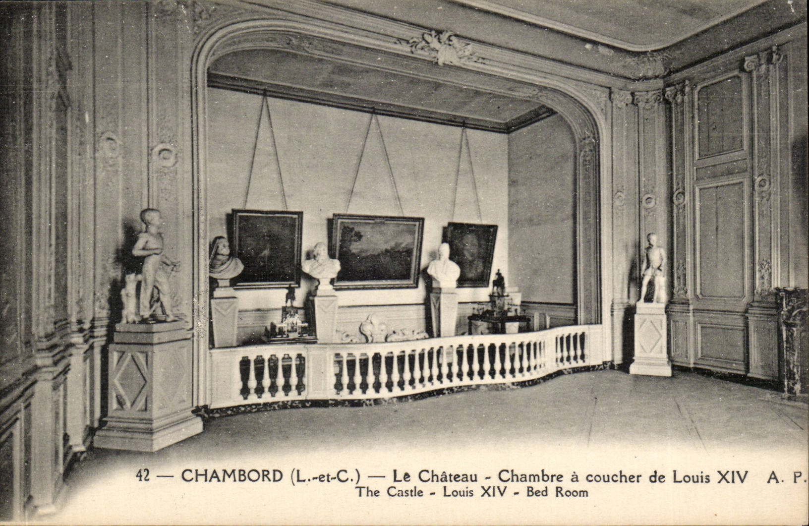 chambord CPA Le chateau Chambre a coucher de Louis XIV 