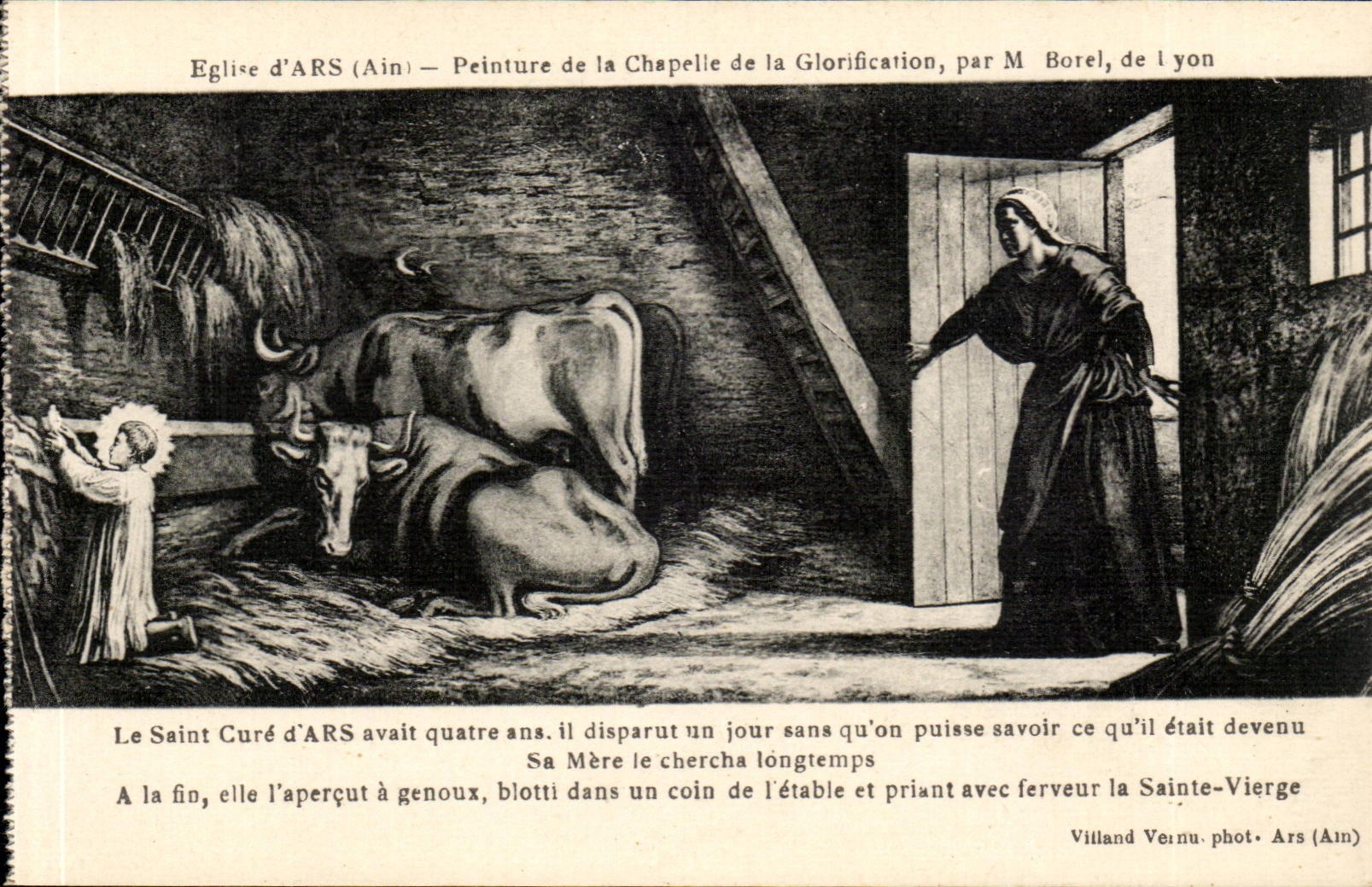 Church of ars CPA Painting of the vault of the glorification by Borel Sainte Virgin (cow)