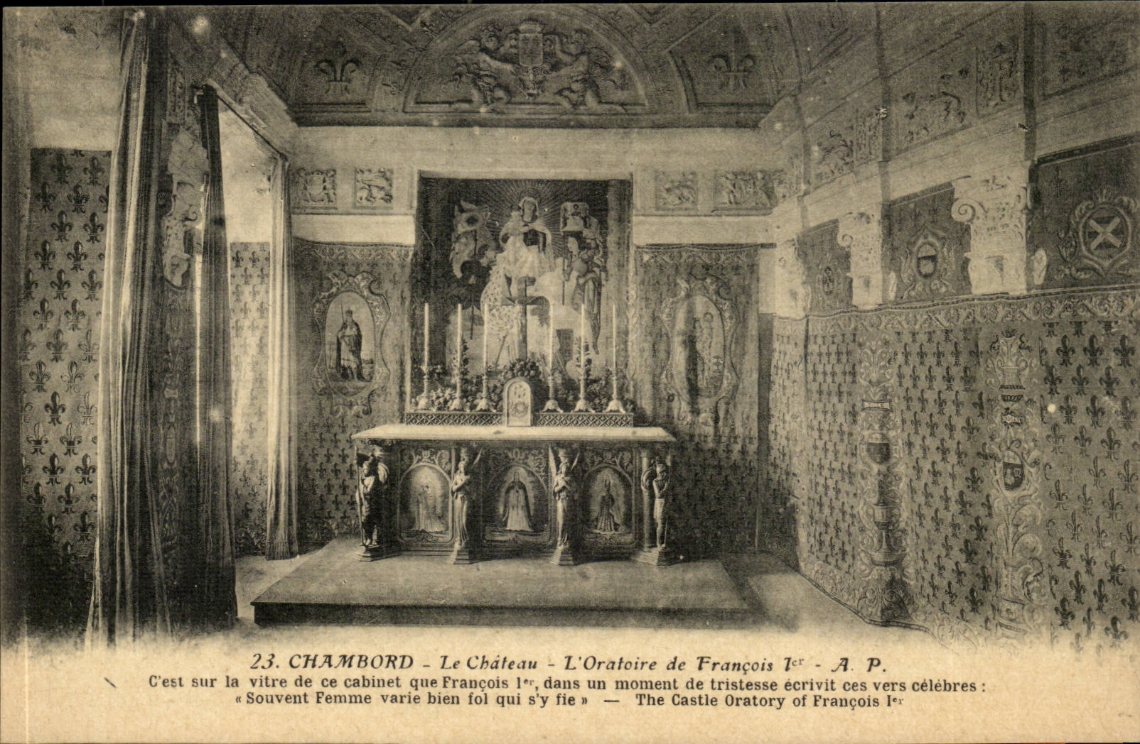 Chambord CPA Le chateau l'oratoire de Francois 1er