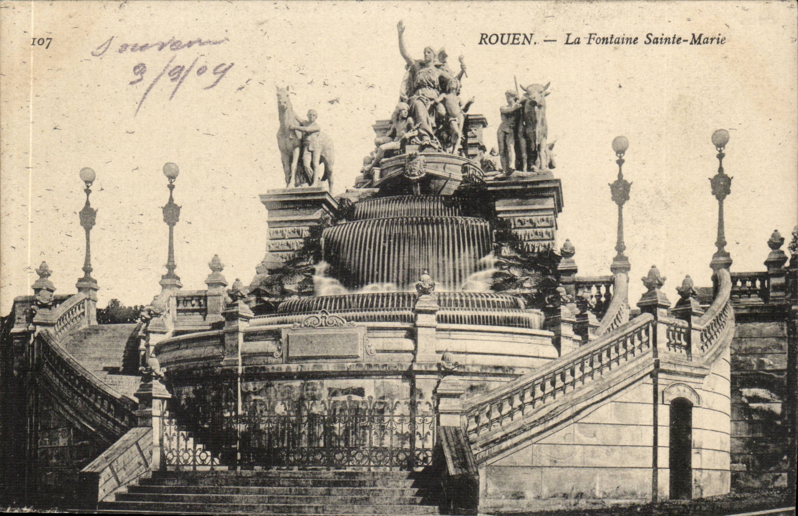 Rouen CPA the fountain Sainte Marie
