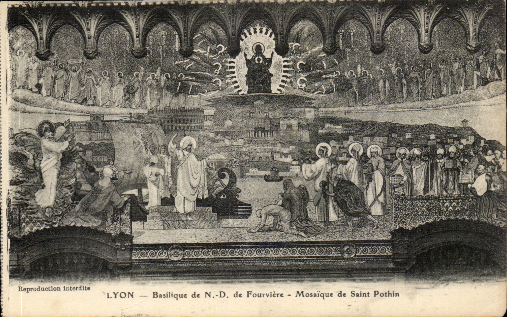 Lyon CPA Basilica of Mosaic ND of Fourviere of Saint Pothin