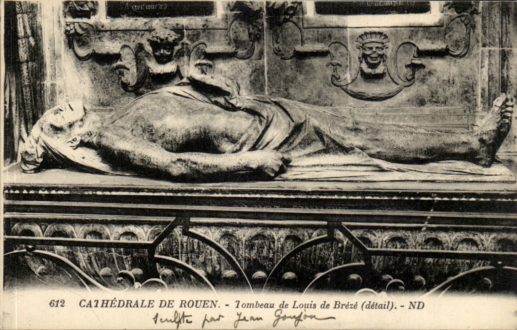 Rouen CPA Cathedral Tomb of louis of Breze (detail)