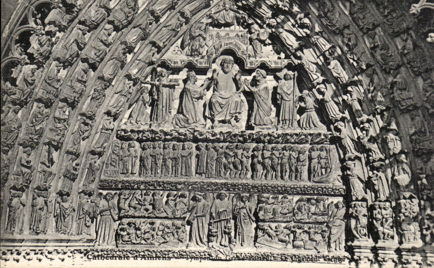 Amiens CPA Cathedral Tympanum of the large gate