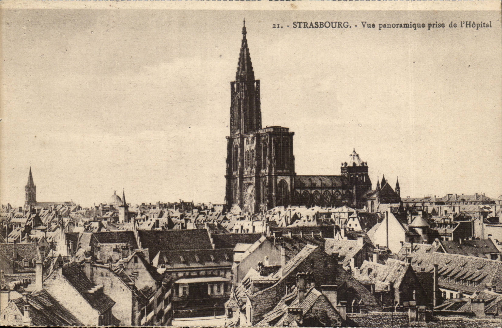 Strasbourg CPA Panoramic View taken of the hospital