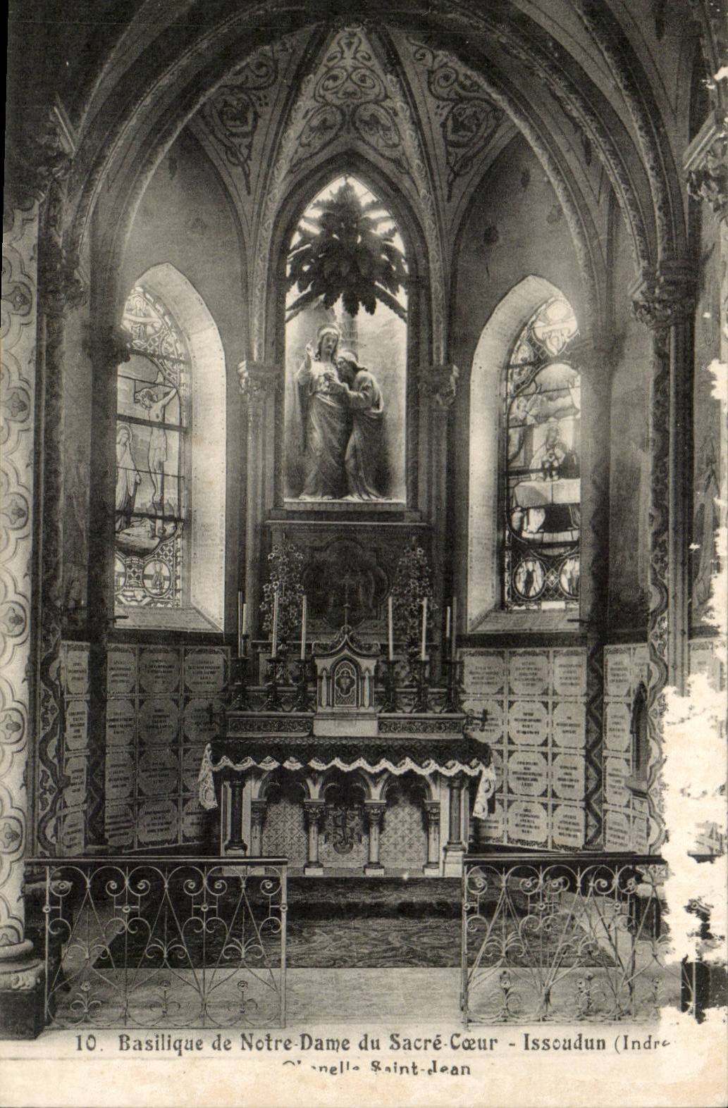 Basilique de Notre DAme du sacre coeur Issoudun CPA Chapelle Saint Jean