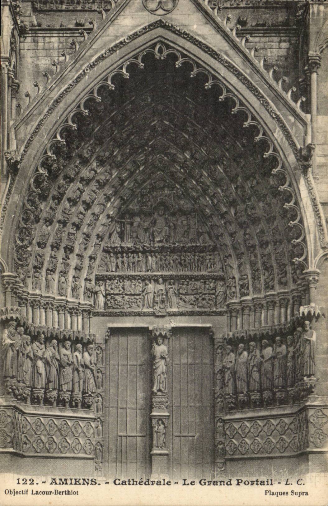 Amiens CPA Cathedral the large gate