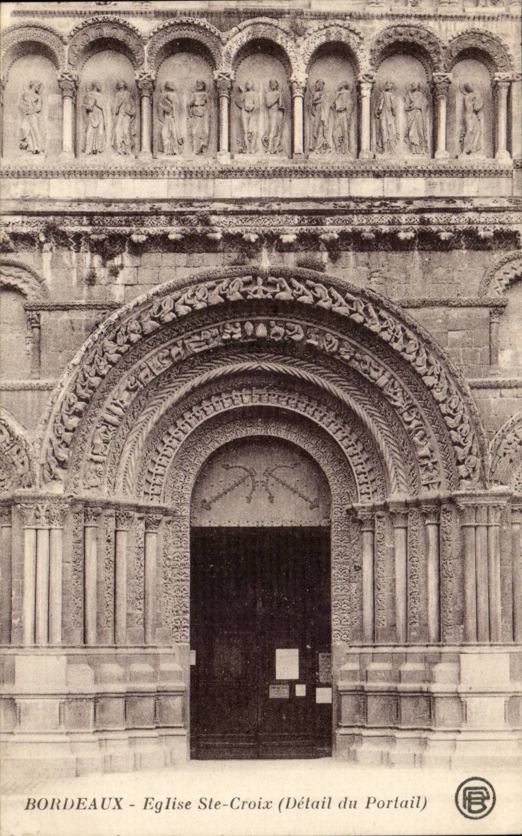 Bordeaux CPA Church co Cross (detail of the gate)