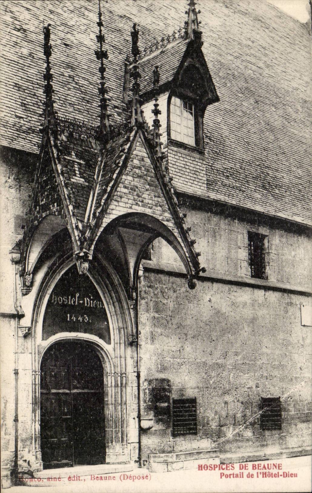 Old people's homes of Beaune CPA Gate of the hotel God