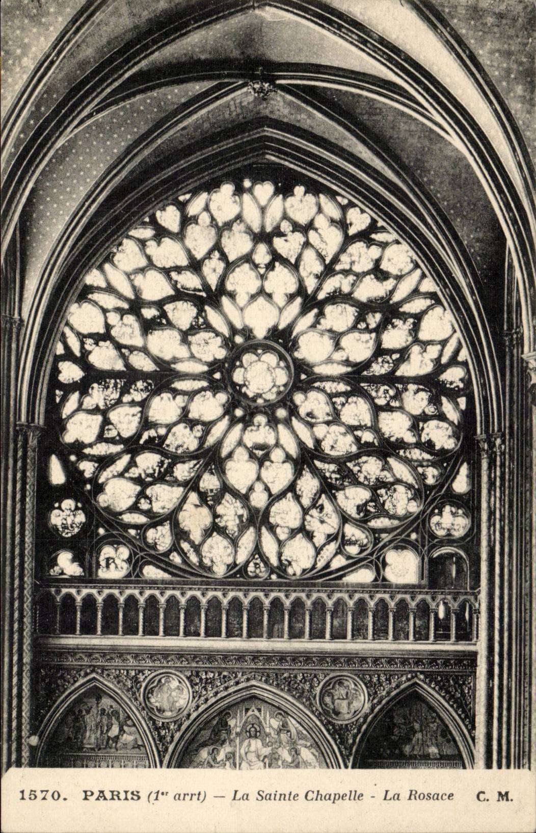 paris CPA La sainte chapelle La rosace