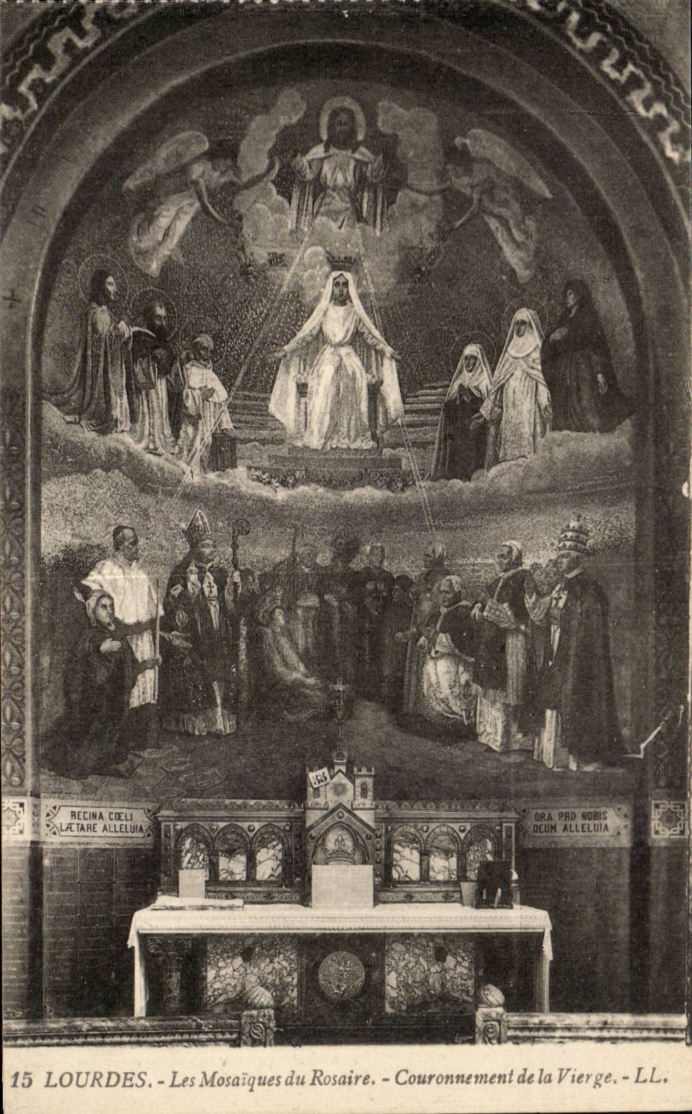 Lourdes CPA Les mosaiques du Rosaire Couronnement de la vierge