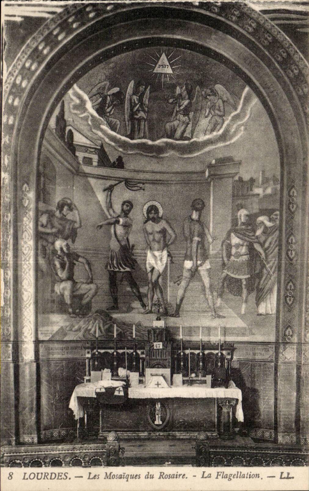 Lourdes CPA Les mosaiques du Rosaire La flagellation