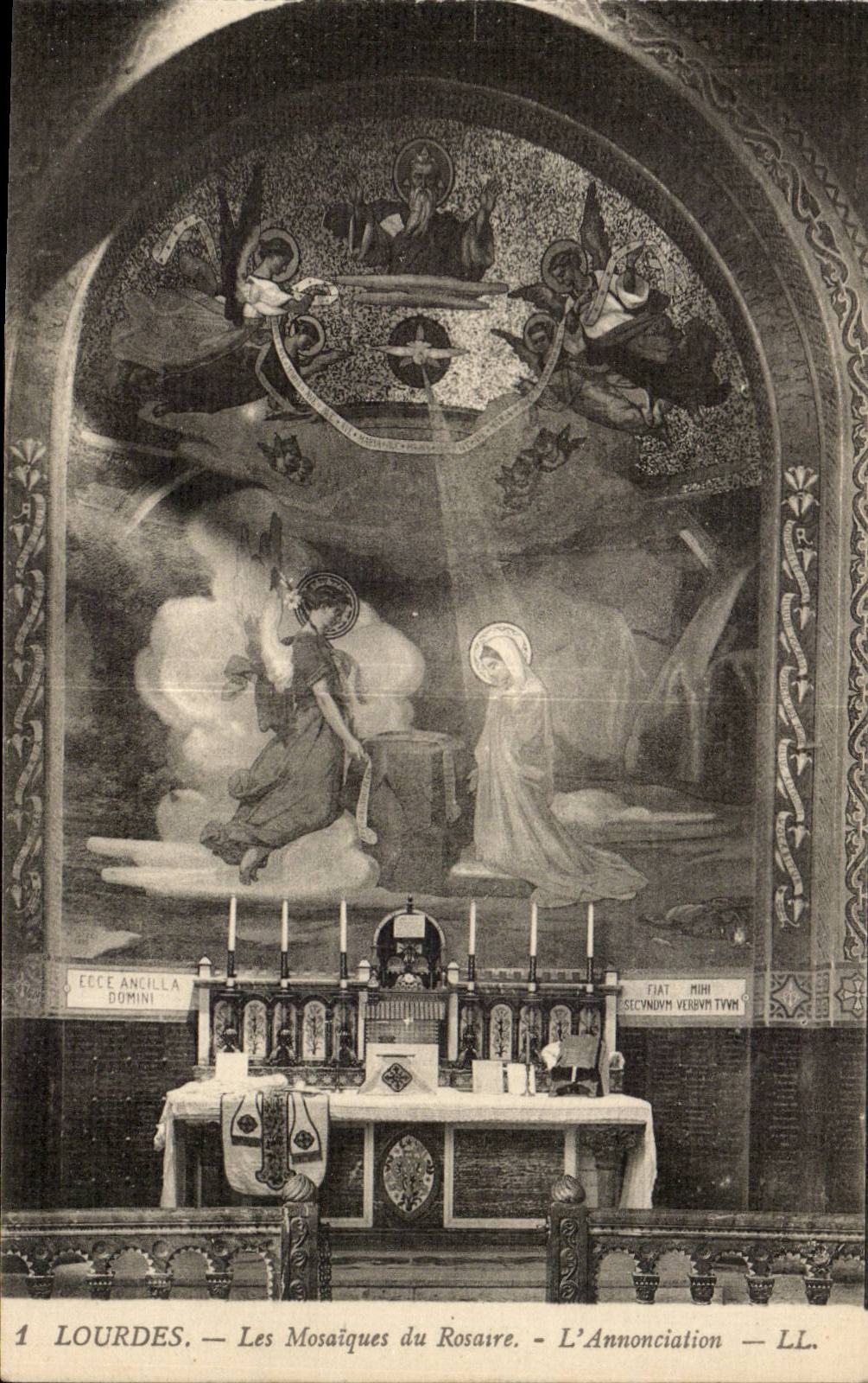 Lourdes CPA Les mosaiques du Rosaire L'annonciation