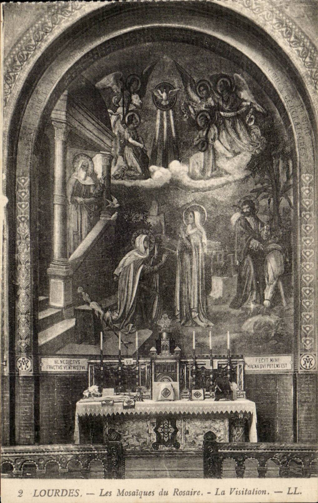 Lourdes CPA Les mosaiques du Rosaire La Visitation