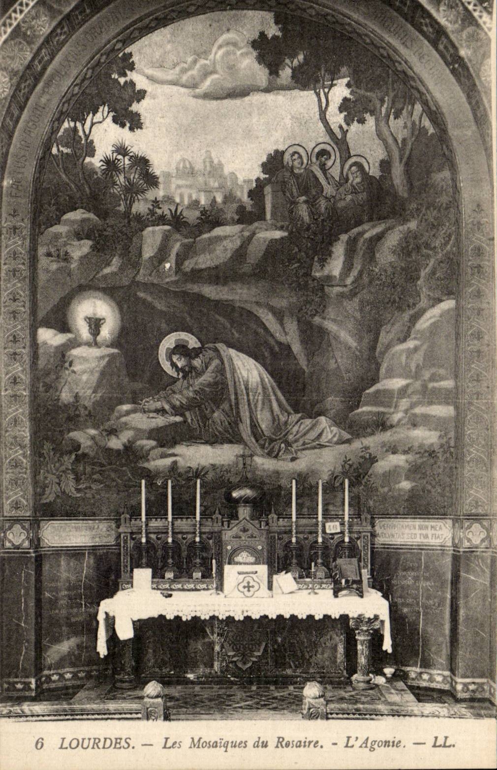 Lourdes CPA Les mosaiques du Rosaire L'agonie